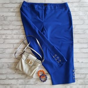 Rafaella Capri Pants with Metal Detail (Size 16)
